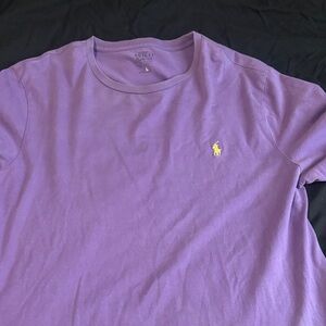 Polo Ralph Lauren Lavender Tee with Yellow Logo